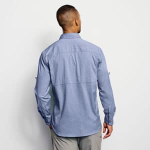 Chemise Homme Orvis Tech Trout Bum XL - Manches Courtes, UPF 30+, Carreaux Bleus - Neuf Avec étiquettes