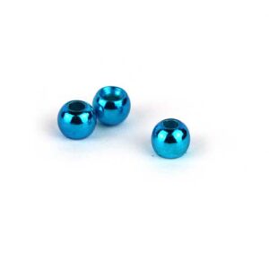 BRASS BEADS - METAL BLUE