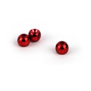 BRASS BEADS - METAL RED