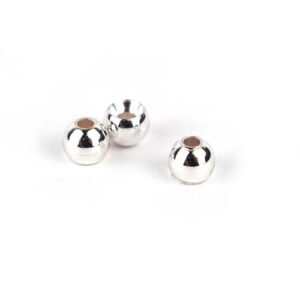 BRASS BEADS - SILVER
