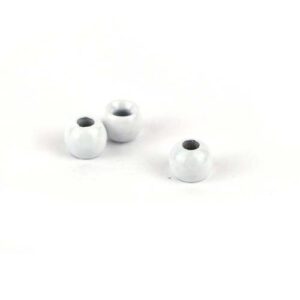 BRASS BEADS - WHITE